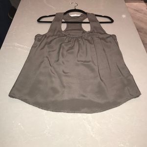 Trina Turk "Kokua" Silk Tank Top (Stone, size M)